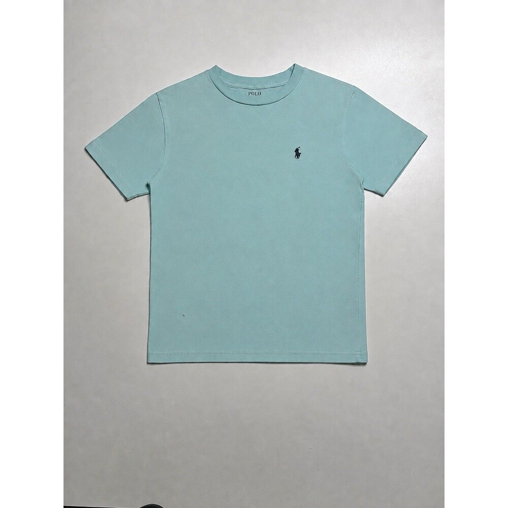 Polo Ralph Lauren Boys T-Shirt Aqua Blue Pony Logo Size S 8